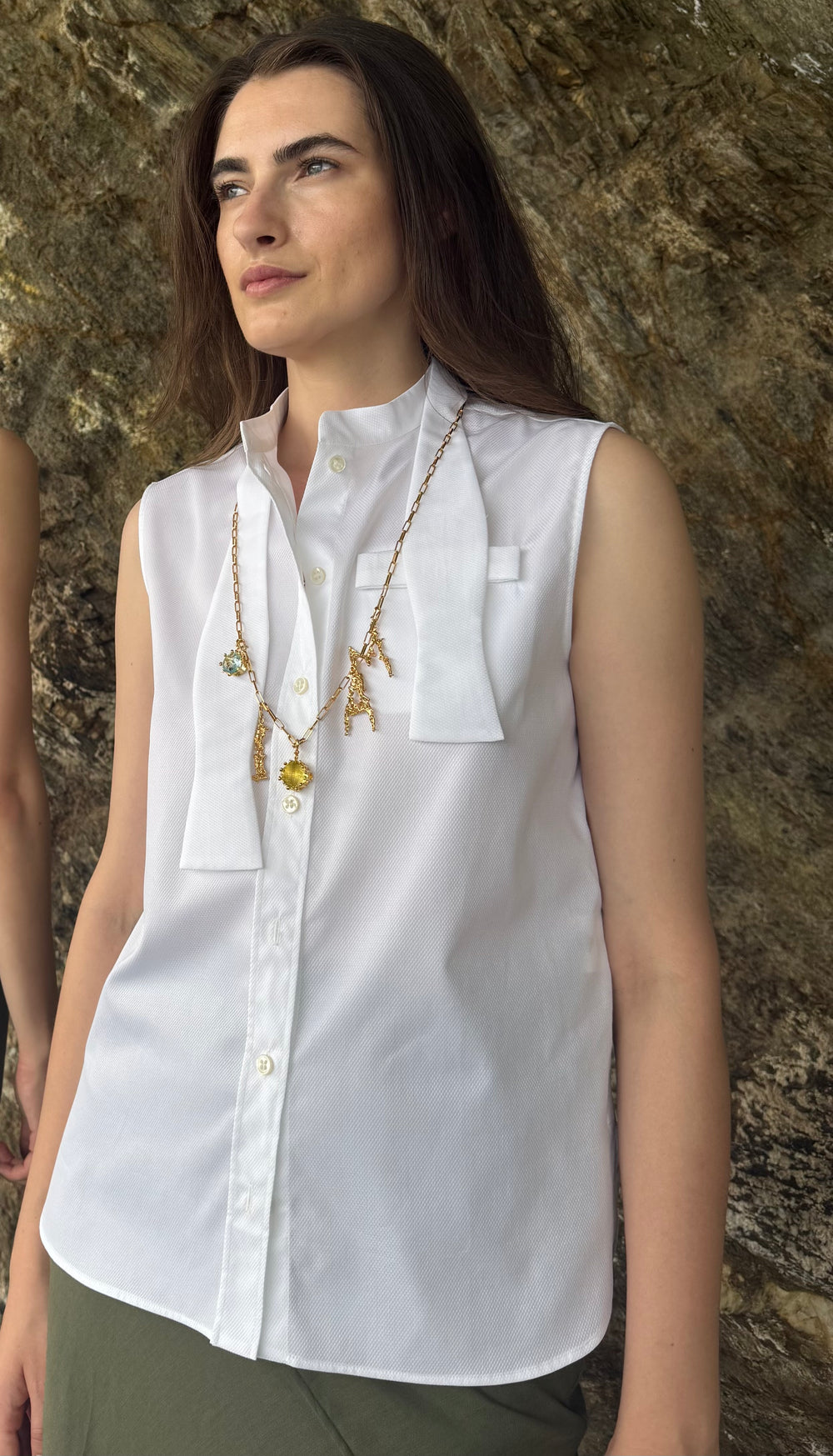 Summer Blouse with Bow Tie
